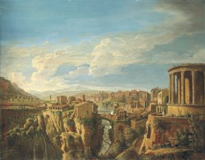 Gaspar van 1653_1736)_Wittel A view of Tivol with the Temple of Vesta (oil_on_canvas- (MeisterDrucke-892280)